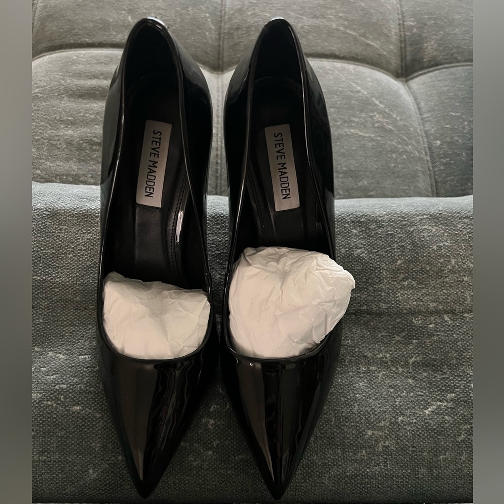 Patent leather heels